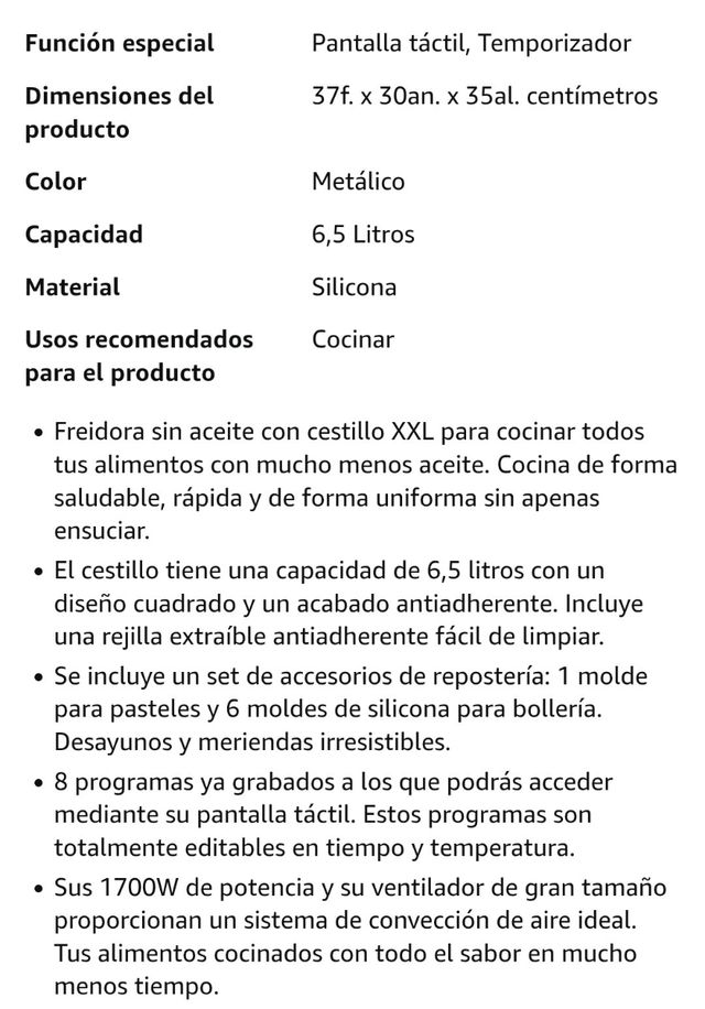 Freidora de aire AirMaxx