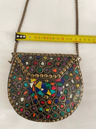 Bolso Fiesta de pedrería en mosaico multicolor