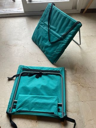 Tumbona playa plegable - Verde turquesa