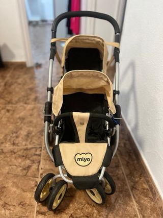 Carrito gemelar Muñecas Miyo