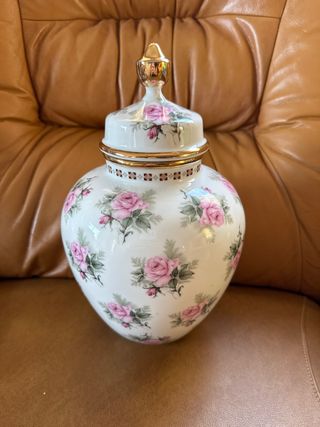 Jarrón porcelana rosas - Decorativo