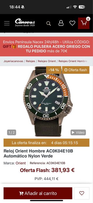 Orient Triton RA-ACOK04E10B - Reloj Rafa Nadal