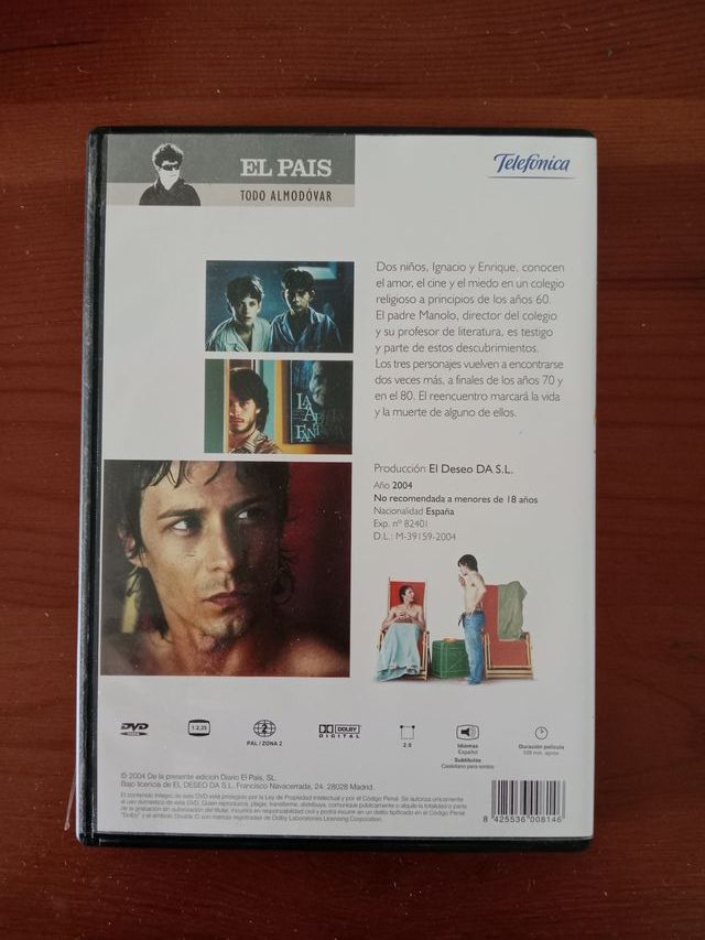 DVD La Mala Educación - Almodóvar