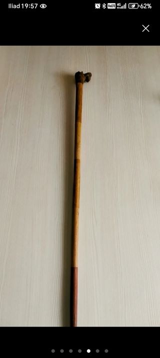Bastone africano testa rinoceronte