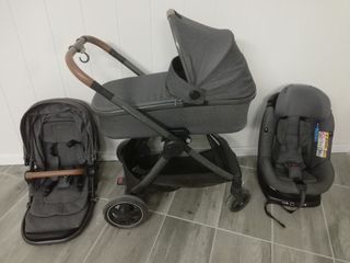 Cuna, coche paseo y silla coche Bebécomfort