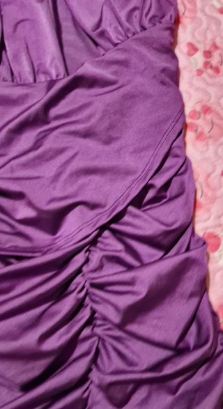 Vestito Lungo Monospalla Viola