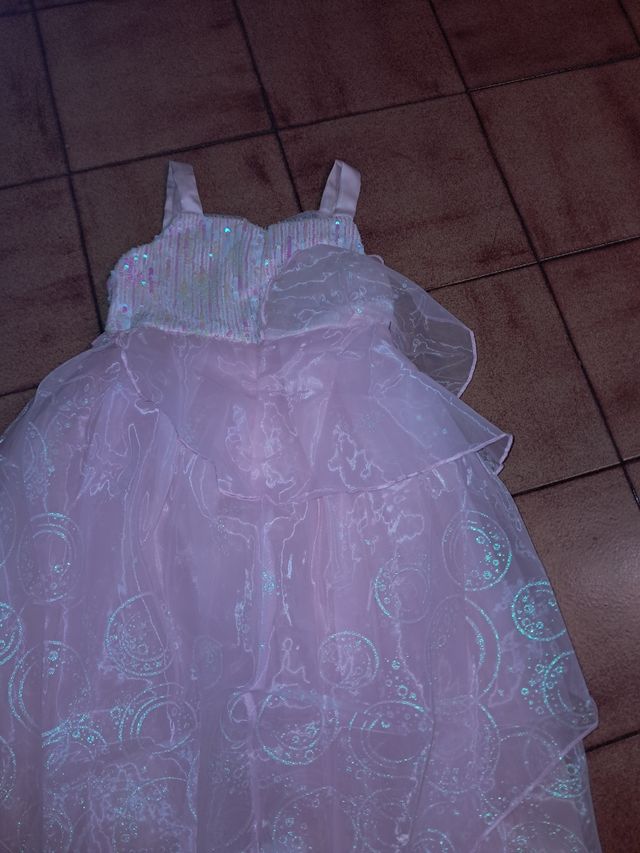 Costume principessa bambina rosa taglia 130 7-8 an