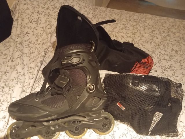Patines en línea adulto talla 43 con protecciones