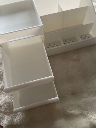 Organizador maquillaje blanco