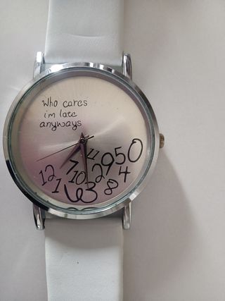 Reloj mujer blanco plata