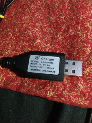 Cargador USB 6V 250mA NiMh/NiCd