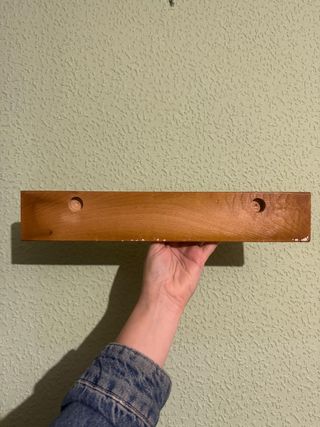 Colgador madera 3 perchas