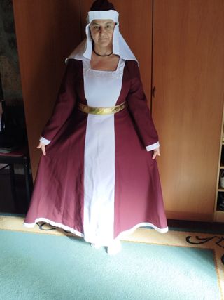 Abito medievale (FEIRA FRANCA) Marrone e bianco