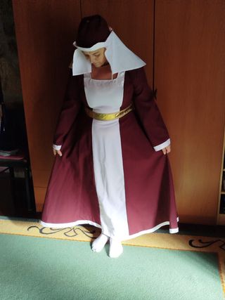 Abito medievale (FEIRA FRANCA) Marrone e bianco