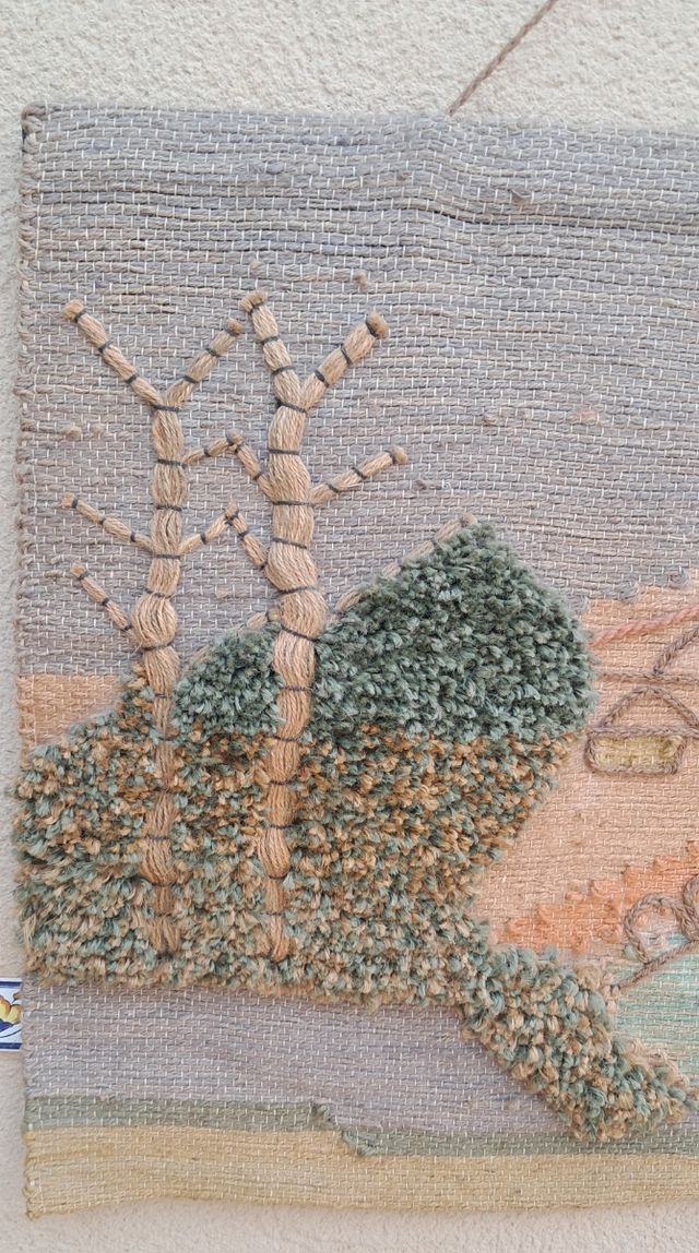 Tapiz paisaje rústico - tejido a mano