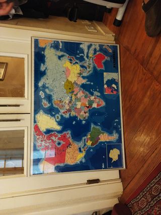 Mapa Mundi antiguo enmarcado