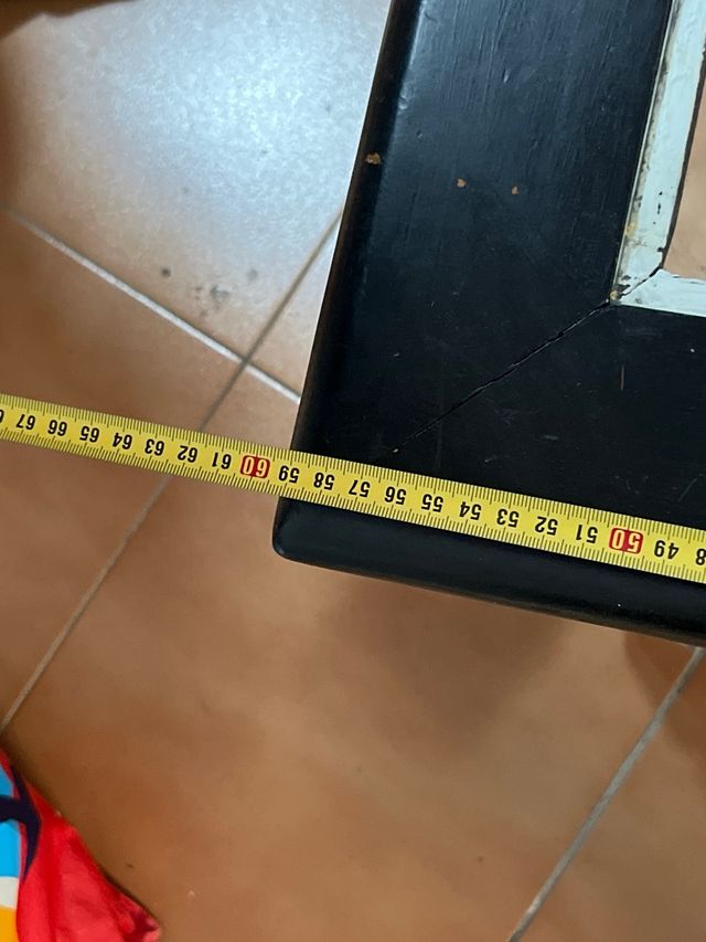 Mesita centro negra con cristal