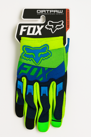 Guantes Fox Dirtpaw - Verde y Azul