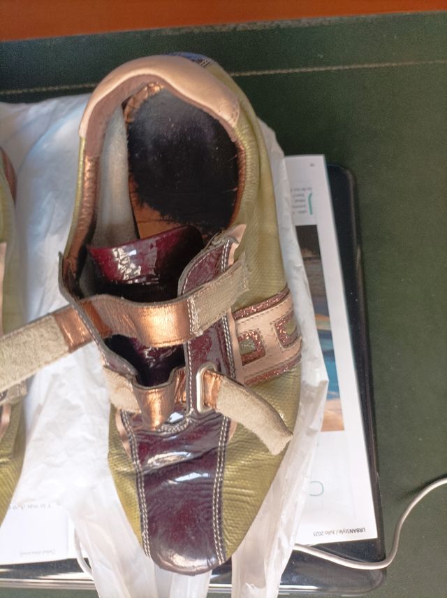 Zapatillas mujer marrón-verde oliva