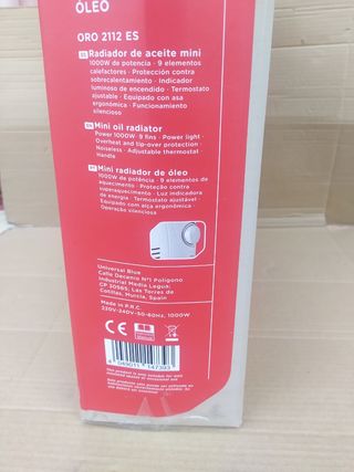 RADIADOR DE ACEITE MINI.