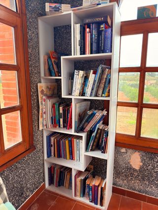 Estantería blanca librería -madera-