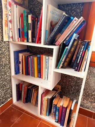 Estantería blanca librería -madera-