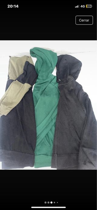 3 sudaderas verde oscuro