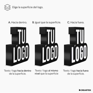 Imprime tu logo en 3D.