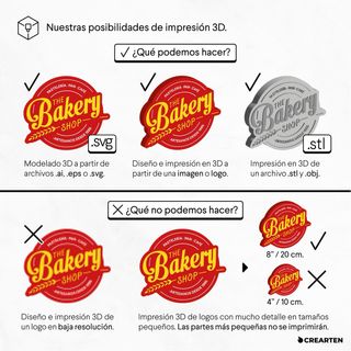 Imprime tu logo en 3D.