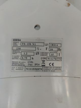 Termo eléctrico edesa