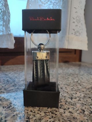 Portachiavi in pelle nero