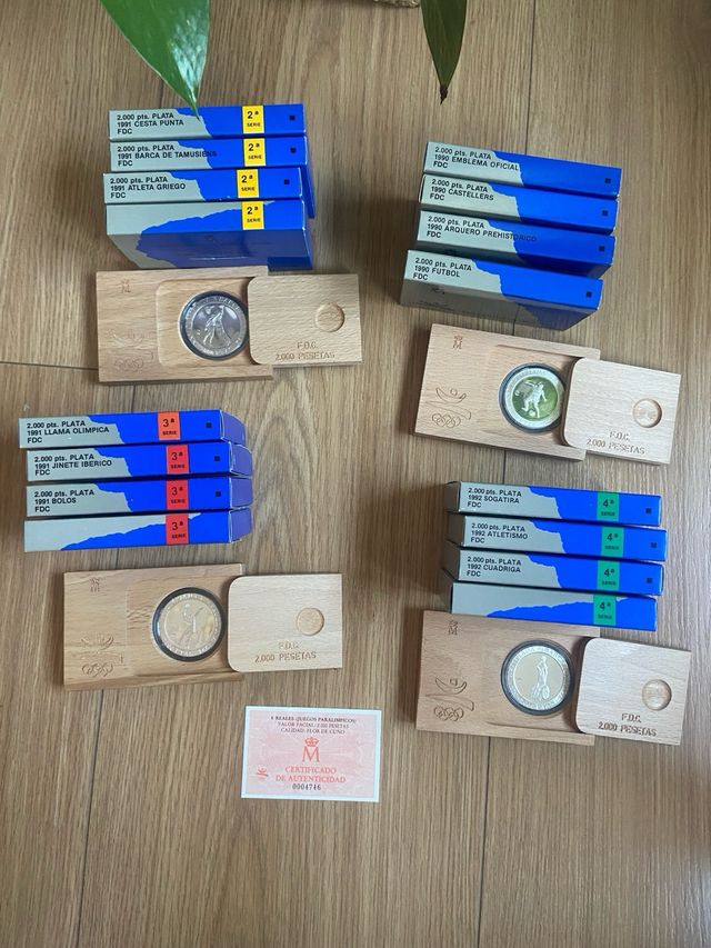Monedas Plata Juegos Olímpicos Barcelona 1992