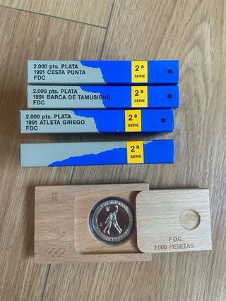 Monedas Plata Juegos Olímpicos Barcelona 1992 
