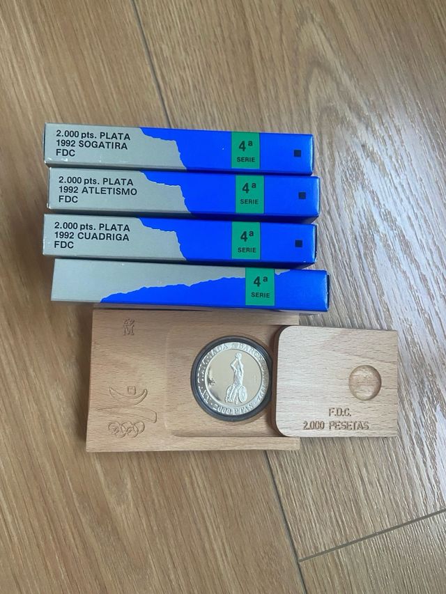 Monedas Plata Juegos Olímpicos Barcelona 1992