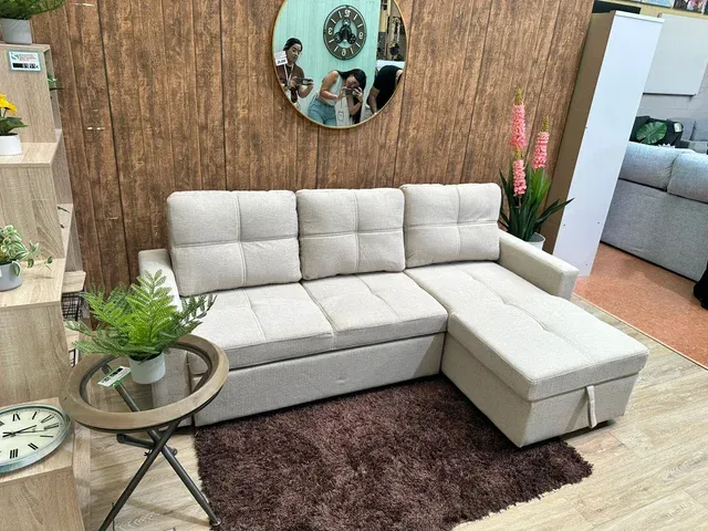 SOFA CAMA EN BEIGE NUEVO A ESTRENAR