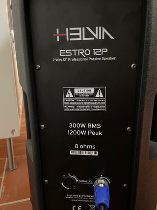 2x Altavoces Helvia ESTRO12P c/ Caja de Transporte