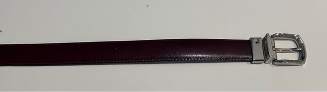 Cinturón reversible piel marrón-azul 90cm