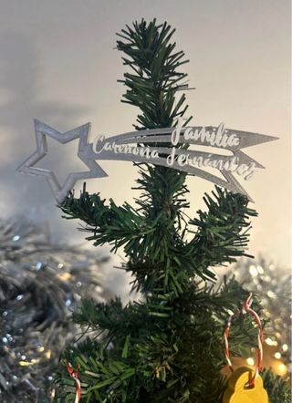 Estrella para árbol de navidad personalizada