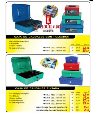 Cajas Caudal EL LIQUIDADOR