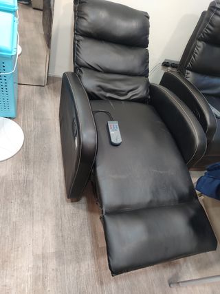 Sillón reclinable - Piel sintética negra