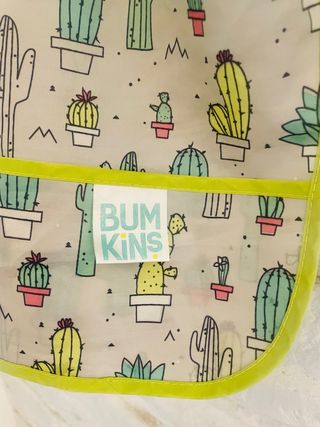Babero manga larga Bumkins Cactus libre de BPA,...