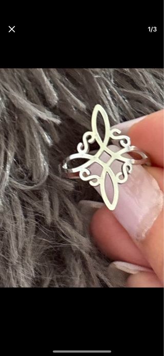 Anillo plata nudo bruja - Ajustable