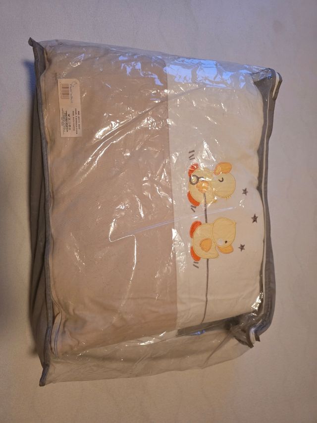 Protector cuna bebé - beige