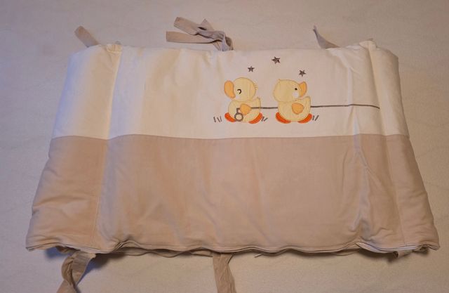 Protector cuna bebé - beige