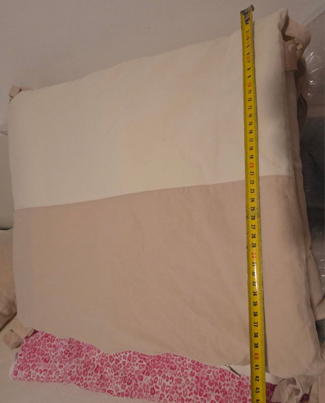 Protector cuna bebé - beige