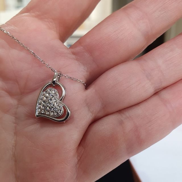 Pendientes ORO BLANCO CORAZÓN.REGALO NAVIDAD.