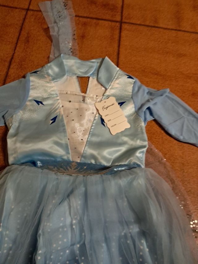 Vestito Elsa Frozen Bambina taglia 120 4-5 anni