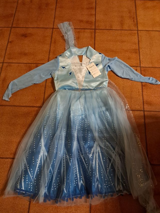 Vestito Elsa Frozen Bambina taglia 120 4-5 anni