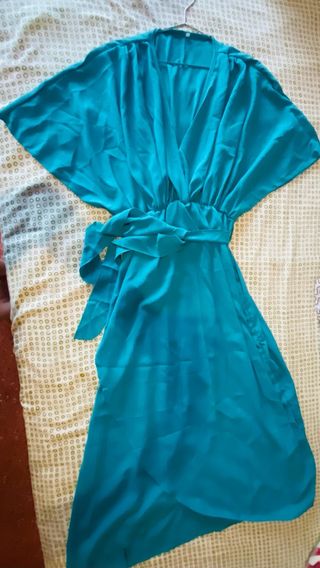 Vestido fiesta verde agua - 3XL