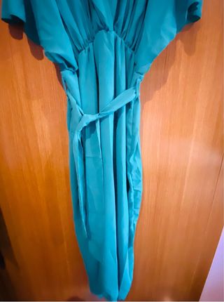Vestido fiesta verde agua - 3XL